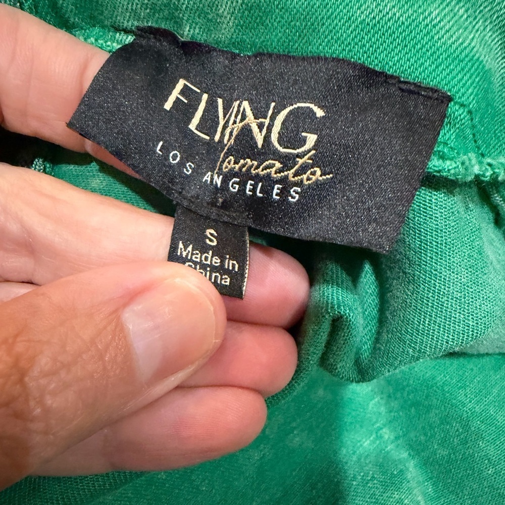 Flying Tomato Emerald Green Washed Romper - Picture 3 of 4